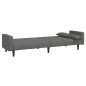 vidaXL Schlafsofa 2-Sitzer mit 2 Kissen Hellgrau Stoff vidaXL Schlafsofa 2-Sitzer mit 2 Kissen Hellgrau Stoff
