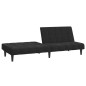 vidaXL Schlafsofa 2-Sitzer Schwarz Samt vidaXL Schlafsofa 2-Sitzer Schwarz Samt