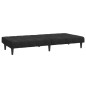 vidaXL Schlafsofa 2-Sitzer Schwarz Samt vidaXL Schlafsofa 2-Sitzer Schwarz Samt