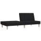 vidaXL Schlafsofa 2-Sitzer Schwarz Stoff vidaXL Schlafsofa 2-Sitzer Schwarz Stoff