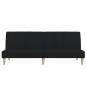 vidaXL Schlafsofa 2-Sitzer Schwarz Stoff vidaXL Schlafsofa 2-Sitzer Schwarz Stoff