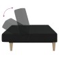 vidaXL Schlafsofa 2-Sitzer Schwarz Stoff vidaXL Schlafsofa 2-Sitzer Schwarz Stoff