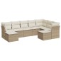 vidaXL 9-tlg. Garten-Sofagarnitur mit Kissen Beige Poly Rattan vidaXL 9-tlg. Garten-Sofagarnitur mit Kissen Beige Poly Rattan