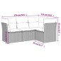 vidaXL 4-tlg. Garten-Sofagarnitur mit Kissen Schwarz Poly Rattan vidaXL 4-tlg. Garten-Sofagarnitur mit Kissen Schwarz Poly Rattan