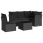 vidaXL 6-tlg. Garten-Sofagarnitur mit Kissen Schwarz Poly Rattan vidaXL 6-tlg. Garten-Sofagarnitur mit Kissen Schwarz Poly Rattan
