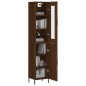 Highboard Braun Eichen-Optik 34,5x34x180 cm Holzwerkstoff Highboard Braun Eichen-Optik 34,5x34x180 cm Holzwerkstoff
