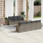 vidaXL 8-tlg. Garten-Sofagarnitur mit Kissen Grau Poly Rattan vidaXL 8-tlg. Garten-Sofagarnitur mit Kissen Grau Poly Rattan
