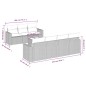 vidaXL 8-tlg. Garten-Sofagarnitur mit Kissen Grau Poly Rattan vidaXL 8-tlg. Garten-Sofagarnitur mit Kissen Grau Poly Rattan