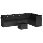 vidaXL 8-tlg. Garten-Sofagarnitur mit Kissen Schwarz Poly Rattan vidaXL 8-tlg. Garten-Sofagarnitur mit Kissen Schwarz Poly Rattan