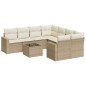 vidaXL 9-tlg. Garten-Sofagarnitur mit Kissen Beige Poly Rattan vidaXL 9-tlg. Garten-Sofagarnitur mit Kissen Beige Poly Rattan