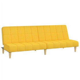 vidaXL Schlafsofa 2-Sitzer Gelb Stoff