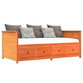 vidaXL Tagesbett Wachsbraun 80x200 cm Massivholz Kiefer