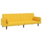 vidaXL Schlafsofa 2-Sitzer mit 2 Kissen Gelb Stoff vidaXL Schlafsofa 2-Sitzer mit 2 Kissen Gelb Stoff