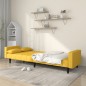 vidaXL Schlafsofa 2-Sitzer mit 2 Kissen Gelb Stoff vidaXL Schlafsofa 2-Sitzer mit 2 Kissen Gelb Stoff