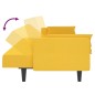 vidaXL Schlafsofa 2-Sitzer mit 2 Kissen Gelb Stoff vidaXL Schlafsofa 2-Sitzer mit 2 Kissen Gelb Stoff
