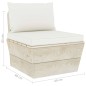 vidaXL Garten-Paletten-Mittelsofa mit Kissen Imprägniertes Fichtenholz vidaXL Garten-Paletten-Mittelsofa mit Kissen Imprägniertes Fichtenholz
