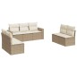 vidaXL 7-tlg. Garten-Sofagarnitur mit Kissen Beige Poly Rattan vidaXL 7-tlg. Garten-Sofagarnitur mit Kissen Beige Poly Rattan