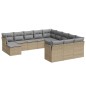 vidaXL 12-tlg. Garten-Sofagarnitur mit Kissen Beige Poly Rattan vidaXL 12-tlg. Garten-Sofagarnitur mit Kissen Beige Poly Rattan
