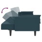 vidaXL Schlafsofa 2-Sitzer mit 2 Kissen Blau Samt vidaXL Schlafsofa 2-Sitzer mit 2 Kissen Blau Samt