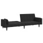 vidaXL Schlafsofa 2-Sitzer mit 2 Kissen Schwarz Samt vidaXL Schlafsofa 2-Sitzer mit 2 Kissen Schwarz Samt