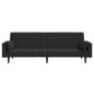 vidaXL Schlafsofa 2-Sitzer mit 2 Kissen Schwarz Samt vidaXL Schlafsofa 2-Sitzer mit 2 Kissen Schwarz Samt