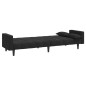 vidaXL Schlafsofa 2-Sitzer mit 2 Kissen Schwarz Samt vidaXL Schlafsofa 2-Sitzer mit 2 Kissen Schwarz Samt