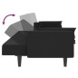 vidaXL Schlafsofa 2-Sitzer mit 2 Kissen Schwarz Samt vidaXL Schlafsofa 2-Sitzer mit 2 Kissen Schwarz Samt