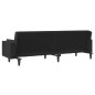 vidaXL Schlafsofa 2-Sitzer mit 2 Kissen Schwarz Samt vidaXL Schlafsofa 2-Sitzer mit 2 Kissen Schwarz Samt