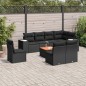 vidaXL 9-tlg. Garten-Sofagarnitur mit Kissen Schwarz Poly Rattan vidaXL 9-tlg. Garten-Sofagarnitur mit Kissen Schwarz Poly Rattan