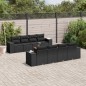 vidaXL 9-tlg. Garten-Sofagarnitur mit Kissen Schwarz Poly Rattan vidaXL 9-tlg. Garten-Sofagarnitur mit Kissen Schwarz Poly Rattan