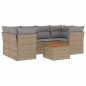 vidaXL 7-tlg. Garten-Sofagarnitur mit Kissen Beige Poly Rattan vidaXL 7-tlg. Garten-Sofagarnitur mit Kissen Beige Poly Rattan