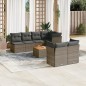 vidaXL 8-tlg. Garten-Sofagarnitur mit Kissen Grau Poly Rattan vidaXL 8-tlg. Garten-Sofagarnitur mit Kissen Grau Poly Rattan