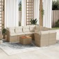 vidaXL 9-tlg. Garten-Sofagarnitur mit Kissen Beige Poly Rattan vidaXL 9-tlg. Garten-Sofagarnitur mit Kissen Beige Poly Rattan