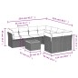 vidaXL 9-tlg. Garten-Sofagarnitur mit Kissen Grau Poly Rattan vidaXL 9-tlg. Garten-Sofagarnitur mit Kissen Grau Poly Rattan