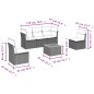 vidaXL 6-tlg. Garten-Sofagarnitur mit Kissen Beige Poly Rattan vidaXL 6-tlg. Garten-Sofagarnitur mit Kissen Beige Poly Rattan