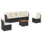 vidaXL 7-tlg. Garten-Sofagarnitur mit Kissen Schwarz Poly Rattan vidaXL 7-tlg. Garten-Sofagarnitur mit Kissen Schwarz Poly Rattan