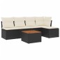 vidaXL 6-tlg. Garten-Sofagarnitur mit Kissen Schwarz Poly Rattan vidaXL 6-tlg. Garten-Sofagarnitur mit Kissen Schwarz Poly Rattan