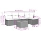 vidaXL 6-tlg. Garten-Sofagarnitur mit Kissen Schwarz Poly Rattan vidaXL 6-tlg. Garten-Sofagarnitur mit Kissen Schwarz Poly Rattan