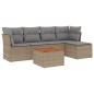 vidaXL 6-tlg. Garten-Sofagarnitur mit Kissen Beige Poly Rattan vidaXL 6-tlg. Garten-Sofagarnitur mit Kissen Beige Poly Rattan