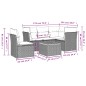vidaXL 6-tlg. Garten-Sofagarnitur mit Kissen Schwarz Poly Rattan vidaXL 6-tlg. Garten-Sofagarnitur mit Kissen Schwarz Poly Rattan