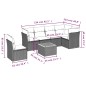 vidaXL 7-tlg. Garten-Sofagarnitur mit Kissen Schwarz Poly Rattan vidaXL 7-tlg. Garten-Sofagarnitur mit Kissen Schwarz Poly Rattan