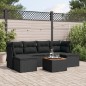 vidaXL 7-tlg. Garten-Sofagarnitur mit Kissen Schwarz Poly Rattan vidaXL 7-tlg. Garten-Sofagarnitur mit Kissen Schwarz Poly Rattan