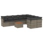 vidaXL 10-tlg. Garten-Sofagarnitur mit Kissen Grau Poly Rattan vidaXL 10-tlg. Garten-Sofagarnitur mit Kissen Grau Poly Rattan