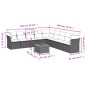 vidaXL 10-tlg. Garten-Sofagarnitur mit Kissen Schwarz Poly Rattan vidaXL 10-tlg. Garten-Sofagarnitur mit Kissen Schwarz Poly Rattan