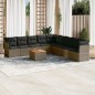 vidaXL 10-tlg. Garten-Sofagarnitur mit Kissen Grau Poly Rattan vidaXL 10-tlg. Garten-Sofagarnitur mit Kissen Grau Poly Rattan