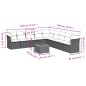 vidaXL 10-tlg. Garten-Sofagarnitur mit Kissen Grau Poly Rattan vidaXL 10-tlg. Garten-Sofagarnitur mit Kissen Grau Poly Rattan