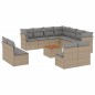 vidaXL 12-tlg. Garten-Sofagarnitur mit Kissen Beige Poly Rattan vidaXL 12-tlg. Garten-Sofagarnitur mit Kissen Beige Poly Rattan
