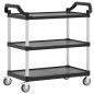 vidaXL Rollwagen mit 3 Etagen Schwarz 99x50x96 cm Aluminium vidaXL Rollwagen mit 3 Etagen Schwarz 99x50x96 cm Aluminium