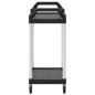 vidaXL Rollwagen mit 2 Etagen Schwarz 81x41x92 cm Aluminium vidaXL Rollwagen mit 2 Etagen Schwarz 81x41x92 cm Aluminium