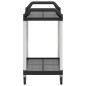 vidaXL Rollwagen mit 2 Etagen Schwarz 99x50x97 cm Aluminium vidaXL Rollwagen mit 2 Etagen Schwarz 99x50x97 cm Aluminium